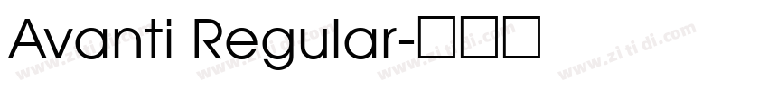 Avanti Regular字体转换